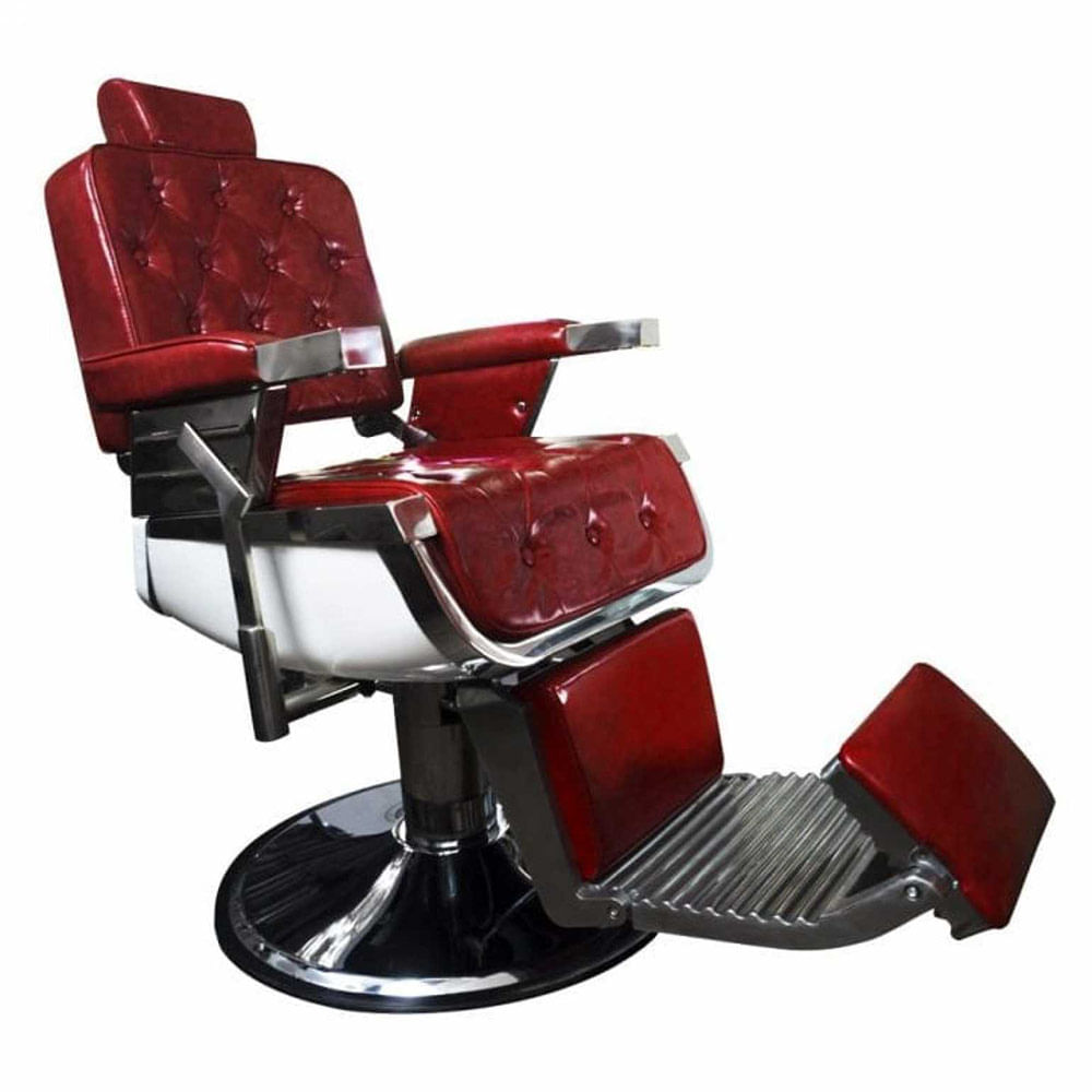 Cadeira De Barbeiro Para Barbearia Cristal Recliná Vel em Promoção
